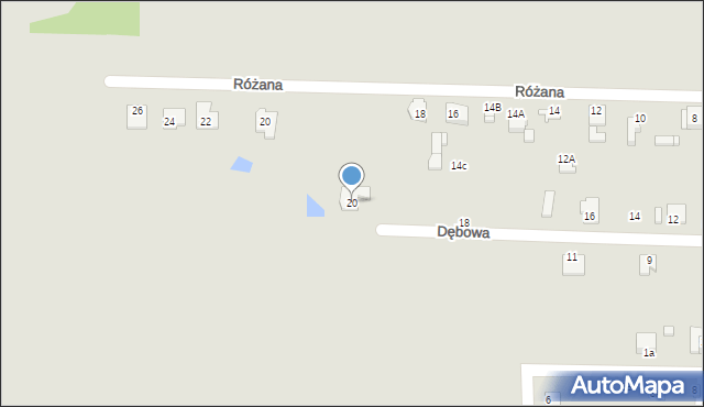 Ciechanów, Dębowa, 20, mapa Ciechanów