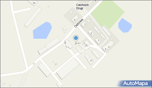 Ciechocin, Dębowa, 17, mapa Ciechocin