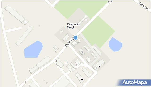 Ciechocin, Dębowa, 3, mapa Ciechocin