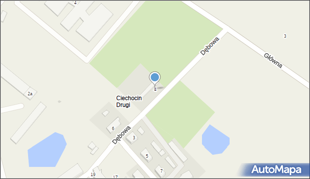 Ciechocin, Dębowa, 4, mapa Ciechocin