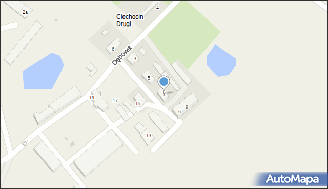 Ciechocin, Dębowa, 7, mapa Ciechocin