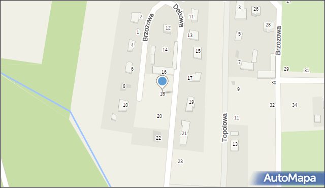 Czarnowiec, Dębowa, 18, mapa Czarnowiec