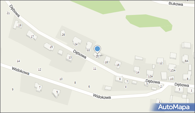 Czechów, Dębowa, 20, mapa Czechów