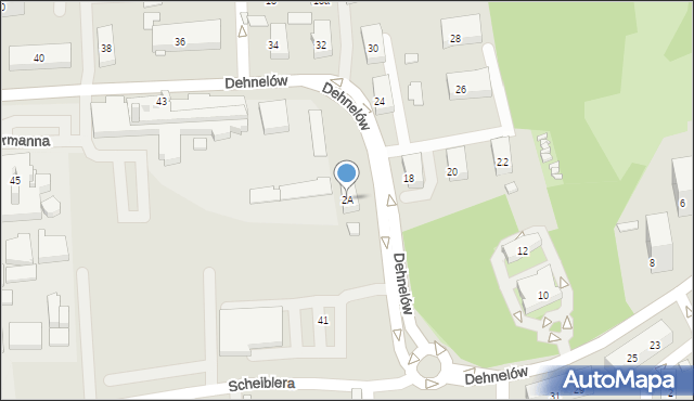 Czeladź, Dehnelów, 2A, mapa Czeladź
