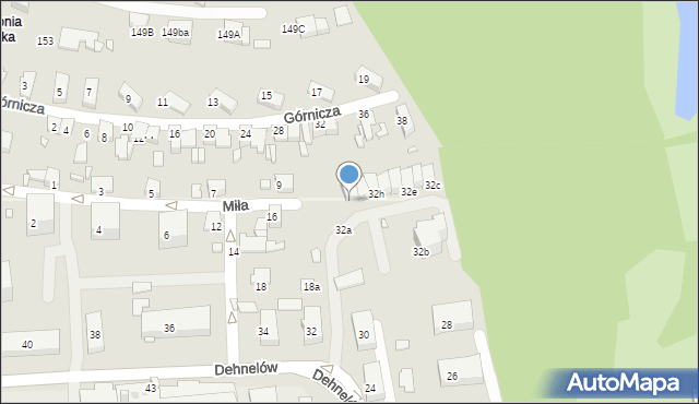 Czeladź, Dehnelów, 32j, mapa Czeladź