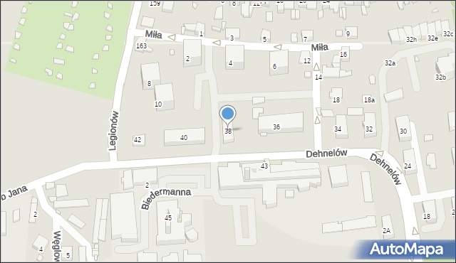 Czeladź, Dehnelów, 38, mapa Czeladź