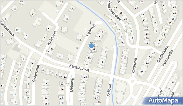 Dąbrówka, Dębowa, 15, mapa Dąbrówka