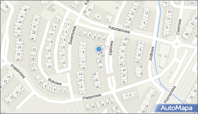 Dąbrówka, Dębowa, 16, mapa Dąbrówka