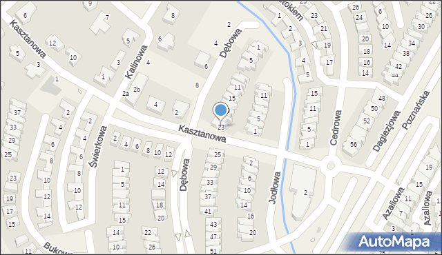 Dąbrówka, Dębowa, 23, mapa Dąbrówka