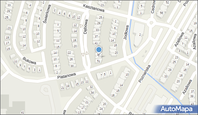 Dąbrówka, Dębowa, 49, mapa Dąbrówka