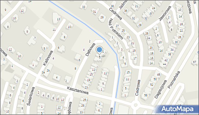 Dąbrówka, Dębowa, 5, mapa Dąbrówka
