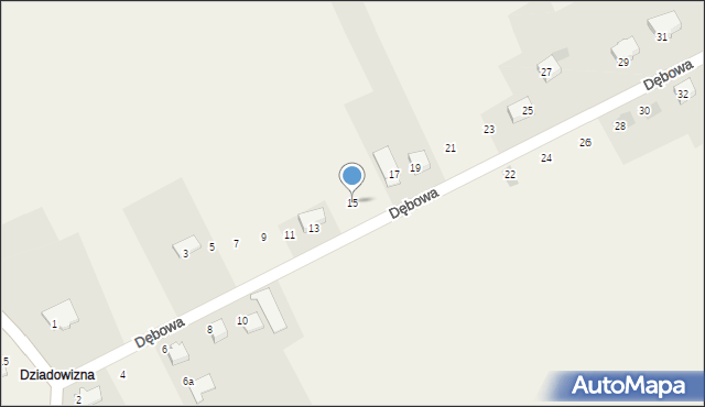 Dankowice, Dębowa, 15, mapa Dankowice