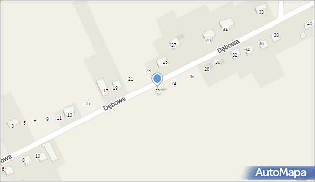 Dankowice, Dębowa, 22, mapa Dankowice