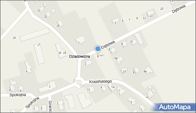 Dankowice, Dębowa, 4, mapa Dankowice