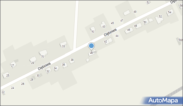 Dankowice, Dębowa, 40, mapa Dankowice