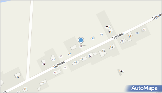 Dankowice, Dębowa, 49, mapa Dankowice