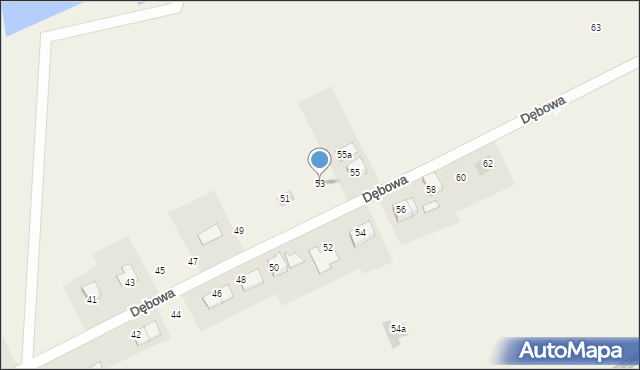 Dankowice, Dębowa, 53, mapa Dankowice
