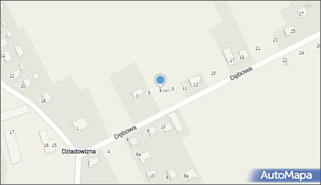 Dankowice, Dębowa, 7, mapa Dankowice