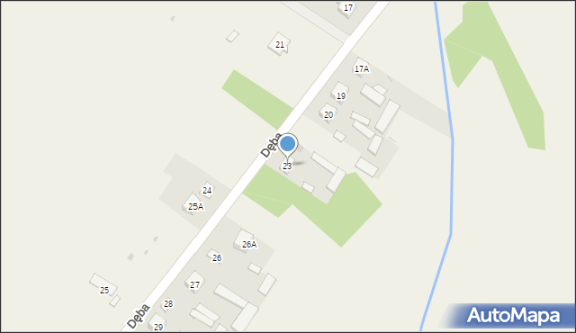 Dęba, Dęba, 23, mapa Dęba