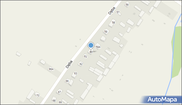 Dęba, Dęba, 60, mapa Dęba