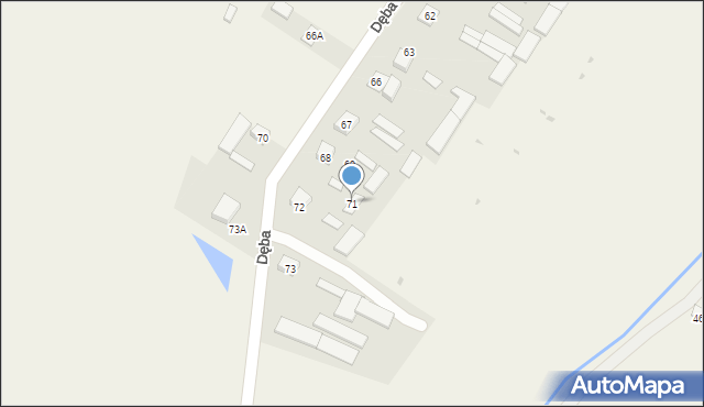 Dęba, Dęba, 71, mapa Dęba