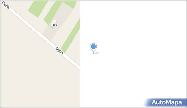 Dęba, Dęba, 55d, mapa Dęba