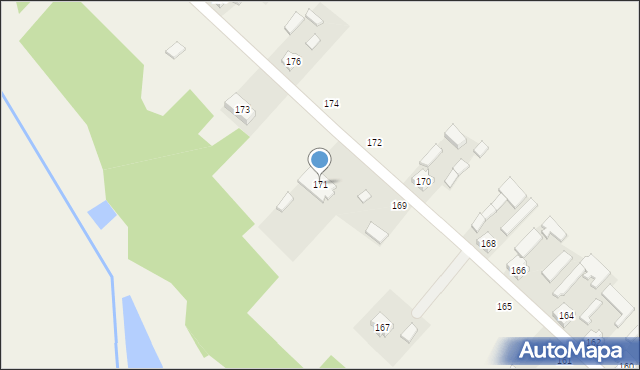 Dęba, Dęba, 171, mapa Dęba