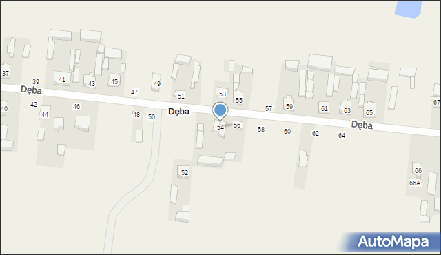 Dęba, Dęba, 54, mapa Dęba
