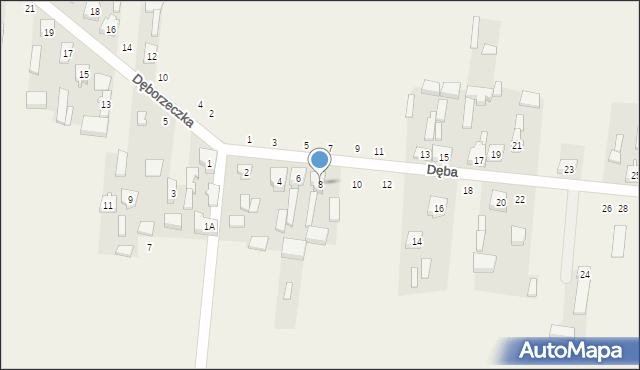 Dęba, Dęba, 8, mapa Dęba