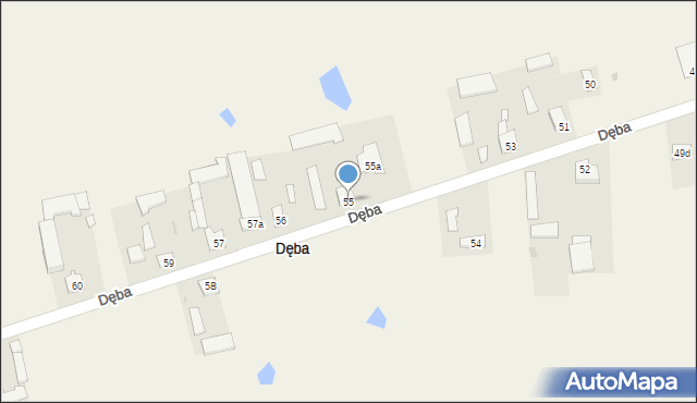 Dęba, Dęba, 55, mapa Dęba