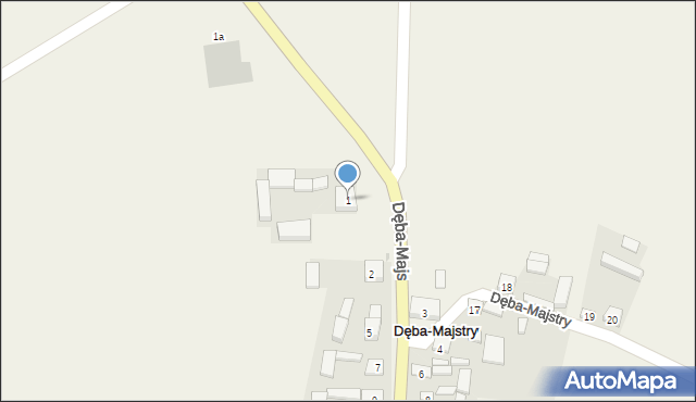 Dęba-Majstry, Dęba-Majstry, 1, mapa Dęba-Majstry