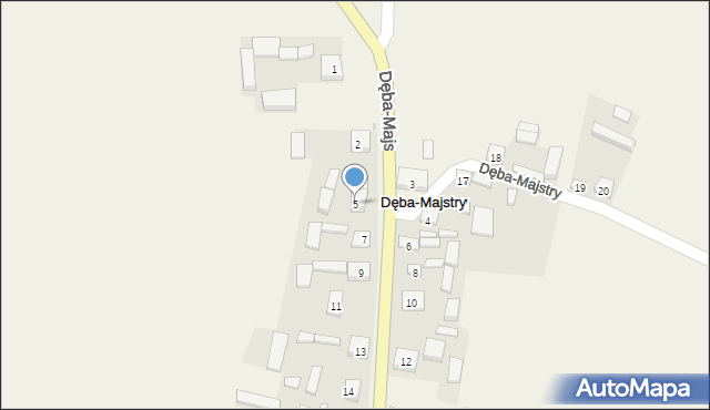 Dęba-Majstry, Dęba-Majstry, 5, mapa Dęba-Majstry