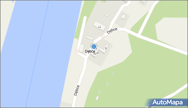 Dębce, Dębce, 7A, mapa Dębce