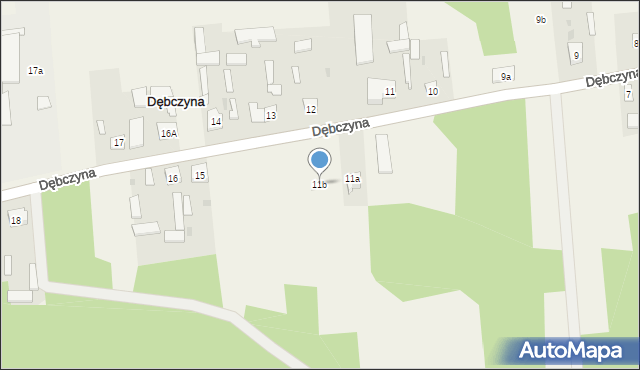 Dębczyna, Dębczyna, 11b, mapa Dębczyna