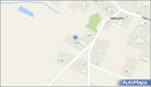 Dębczyno, Dębczyno, 33, mapa Dębczyno
