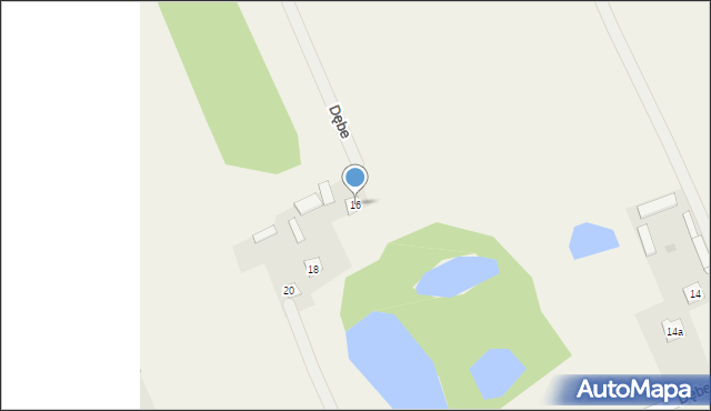 Dębe, Dębe, 16, mapa Dębe