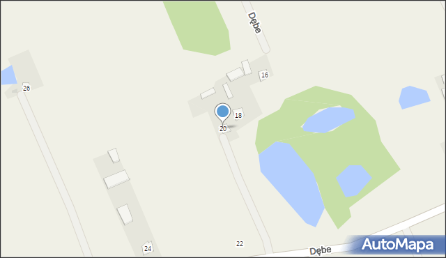 Dębe, Dębe, 20, mapa Dębe