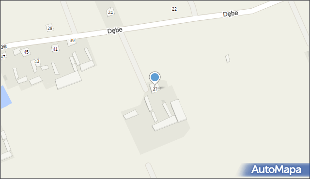 Dębe, Dębe, 37, mapa Dębe