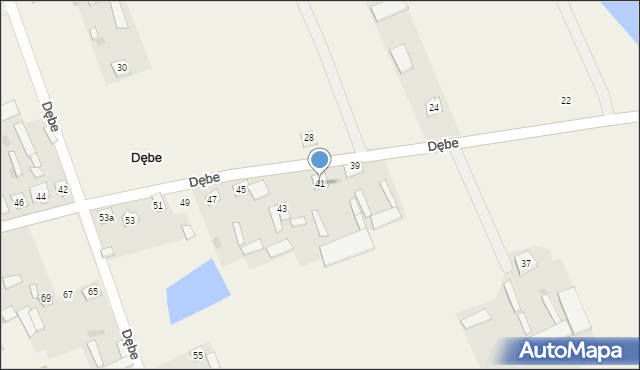 Dębe, Dębe, 41, mapa Dębe
