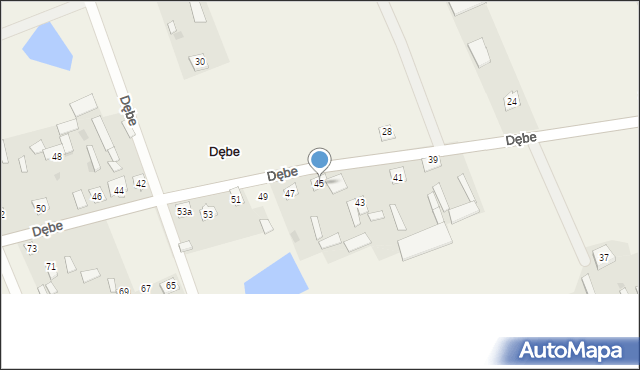 Dębe, Dębe, 45, mapa Dębe