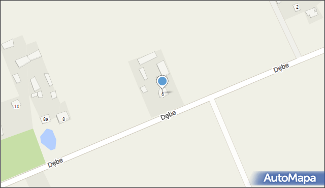 Dębe, Dębe, 6, mapa Dębe