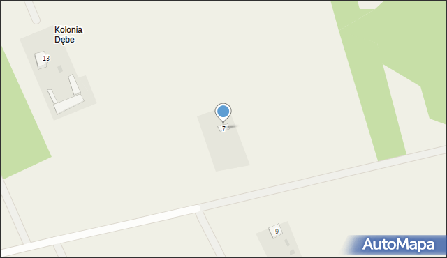 Dębe, Dębe, 7, mapa Dębe