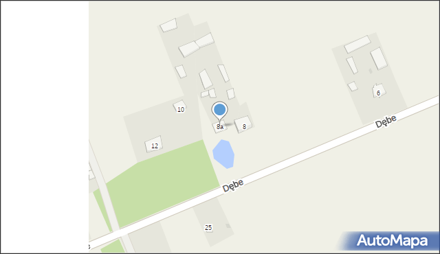 Dębe, Dębe, 8a, mapa Dębe