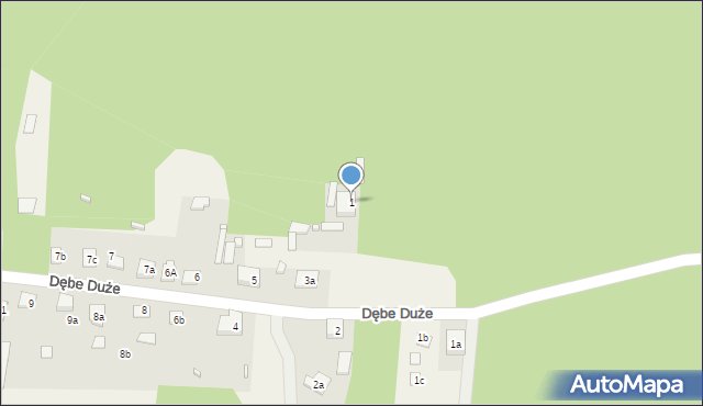 Dębe Duże, Dębe Duże, 1, mapa Dębe Duże