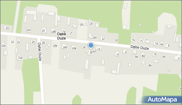 Dębe Duże, Dębe Duże, 14, mapa Dębe Duże