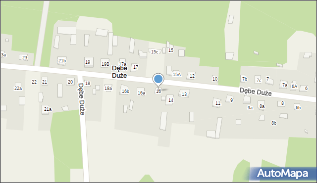 Dębe Duże, Dębe Duże, 16, mapa Dębe Duże