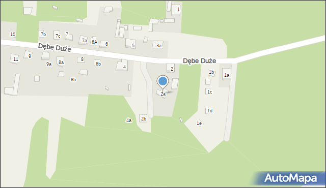 Dębe Duże, Dębe Duże, 2a, mapa Dębe Duże