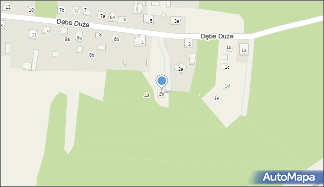 Dębe Duże, Dębe Duże, 2b, mapa Dębe Duże