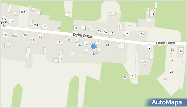 Dębe Duże, Dębe Duże, 8b, mapa Dębe Duże