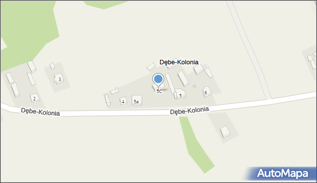 Dębe-Kolonia, Dębe-Kolonia, 5C, mapa Dębe-Kolonia